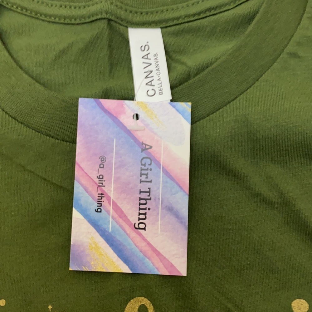 🌸2/$50 Bella Canvas TShirt BABY ITS COLD OUTSIDE GreenNWT - Picture 3 of 4
